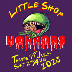MTG Little Shop of  Horrors Ladies T Don't feed the plants (front & back) Design
